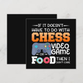 Invitation Cadeau d'échecs | Jeu Vidéo D'Échecs Ou Conception (Devant / Derrière)