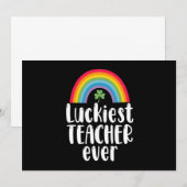 Invitation Cadeau d'école pour enseignant le plus chanceux St (Devant / Derrière)