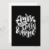 Invitation Cadeau d'infirmière | Infirmière à la fois reine e (Devant / Derrière)