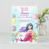 Invitation cadeau d'invitation d'anniversaire maid imprimable (Debout devant)