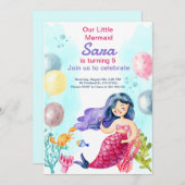 Invitation cadeau d'invitation d'anniversaire maid imprimable (Devant / Derrière)