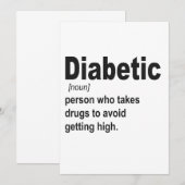 Invitation Cadeau drôle de définition pour la sensibilisation (Devant / Derrière)