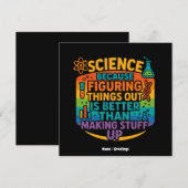 Invitation Cadeau drôle de science parce que comprendre les c (Devant / Derrière)