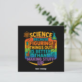 Invitation Cadeau drôle de science parce que comprendre les c (Debout devant)