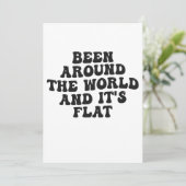 Invitation Cadeau Drôle Plat Terre Autour du Monde (Debout devant)