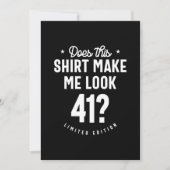 Invitation Cadeau drôle pour 41e anniversaire (Devant)