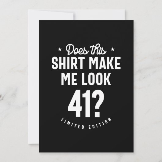 Invitation Cadeau drôle pour 41e anniversaire (Devant)