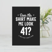 Invitation Cadeau drôle pour 41e anniversaire (Debout devant)