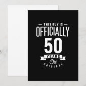 Invitation Cadeau drôle pour 50 ans - 50e anniversaire (Devant / Derrière)