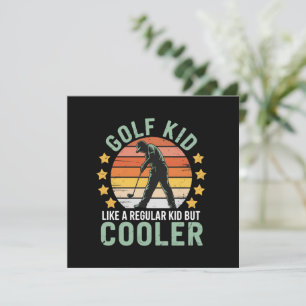 Invitation Cadeau drôle pour enfants de golf & amateur de gol