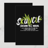 Invitation Cadeau drôle pour oncle fumeur de mauvaises herbes (Devant / Derrière)