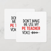 Invitation Cadeau drôle pour professeur d'éducation physique (Devant / Derrière)