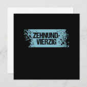 Invitation Cadeau du 50e anniversaire de Zehnundvierzig (Devant / Derrière)
