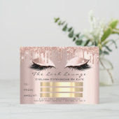 Invitation Cadeau du certificat de maquillage d'or Rose Spark (Debout devant)
