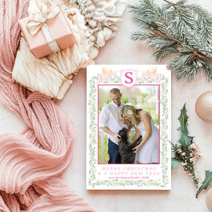 Invitation Cadeau Evergreen Grandmillennial avec des Anges