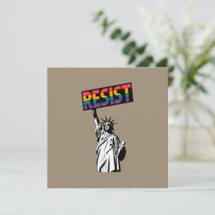 Invitation Cadeau féministe Résister Statue de la Liberté