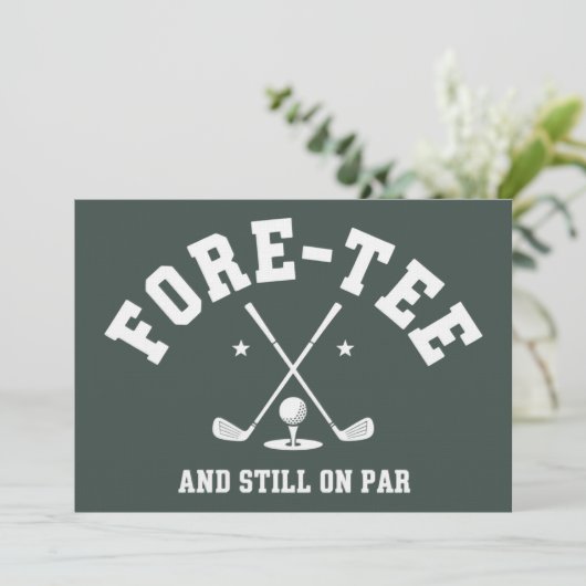 Invitation Cadeau golf 40e anniversaire 40 ans Golf (Debout devant)
