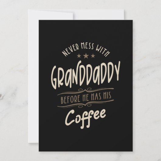 Invitation Cadeau Granddaddy Café Grandpa (Devant)