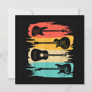 Invitation Cadeau Guitare vintage Pour Hommes Musique Musique