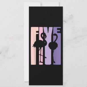 Invitation Cadeau mignon pour 5 ans Je Flamingue J'ai 5 ans