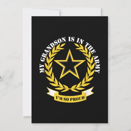 Invitation Cadeau Mon Petit-Fils Est Dans L'armée (Devant)
