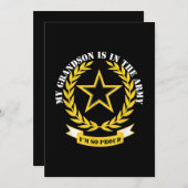 Invitation Cadeau Mon Petit-Fils Est Dans L'armée (Devant / Derrière)