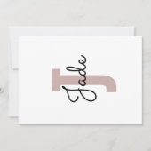 Invitation Cadeau Monogramme personnalisé pour les noms comme (Devant)