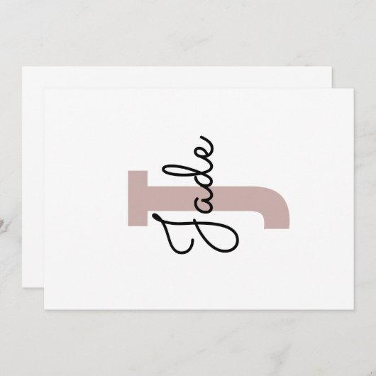 Invitation Cadeau Monogramme personnalisé pour les noms comme (Devant / Derrière)