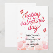 Invitation cadeau parfait pour la Saint-Valentin (Devant / Derrière)