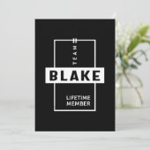 Invitation Cadeau personnalisé d'anniversaire au nom de Blake (Debout devant)