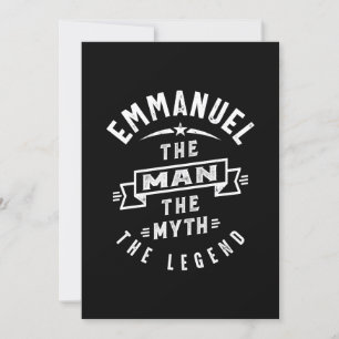 Invitation Cadeau personnalisé d'anniversaire au nom d'Emmanu