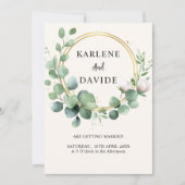 Invitation Cadeau photo d'eucalyptus élégant (Devant)