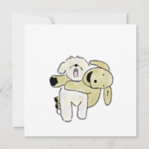 Invitation Cadeau pour amateur de chiots câlins