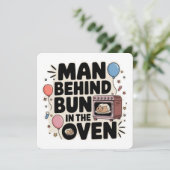 Invitation Cadeau pour baby shower (Debout devant)