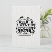 Invitation Cadeau pour campeur L'aventure attend (Debout devant)