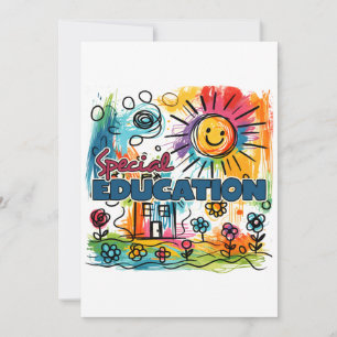 Invitation Cadeau pour enseignant Éducation spécialisée