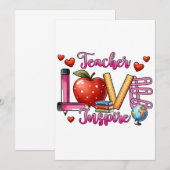 Invitation Cadeau pour Enseignant | Enseignant Amour Inspire (Devant / Derrière)
