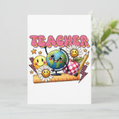 Invitation Cadeau pour Enseignant | Enseignant Floral (Debout devant)