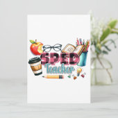 Invitation Cadeau pour Enseignant | Enseignant Spécialisé (Debout devant)