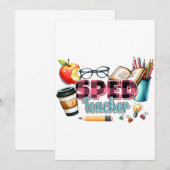 Invitation Cadeau pour Enseignant | Enseignant Spécialisé (Devant / Derrière)