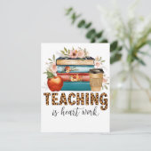 Invitation Cadeau pour Enseignant | Enseigner est une Affaire (Debout devant)