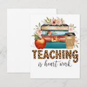 Invitation Cadeau pour Enseignant | Enseigner est une Affaire (Devant / Derrière)