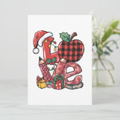 Invitation Cadeau pour Enseignant | Joyeux Noël Amour (Debout devant)