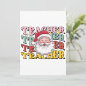 Invitation Cadeau pour Enseignant | Père Noël Enseignant (Debout devant)