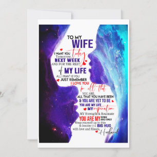 Invitation Cadeau pour femme Lettre à ma femme amour de mar