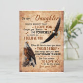 Invitation Cadeau pour fille | Lettre à ma fille de papa (Debout devant)