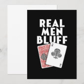 Invitation Cadeau pour hommes véritables bluffeurs joueurs de (Devant / Derrière)