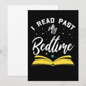Invitation Cadeau pour lecteur J'ai lu au-delà de mon heure d (Devant / Derrière)