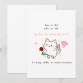 Invitation Cadeau pour lui Cadeau pour ses Roses amusants son (Devant / Derrière)