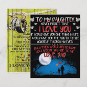 Invitation Cadeau Pour Ma Fille, À Ma Fille Meilleur Cadeau, (Devant / Derrière)